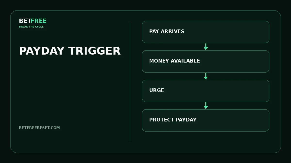 BETFREE illustration for the article “Why Do I Gamble Every Payday?”.